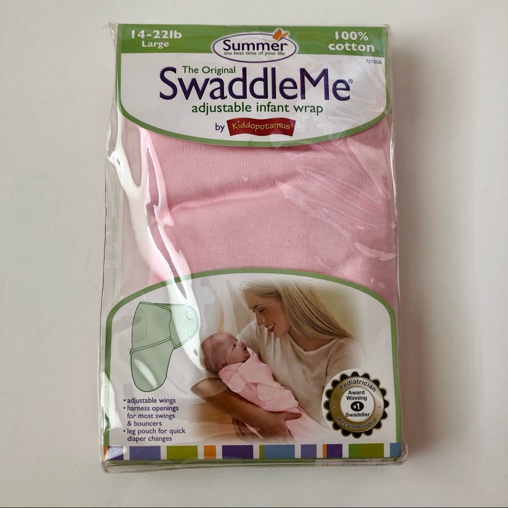 Kiddopotamus Swaddle Me Infant Wrap Pink NWOT